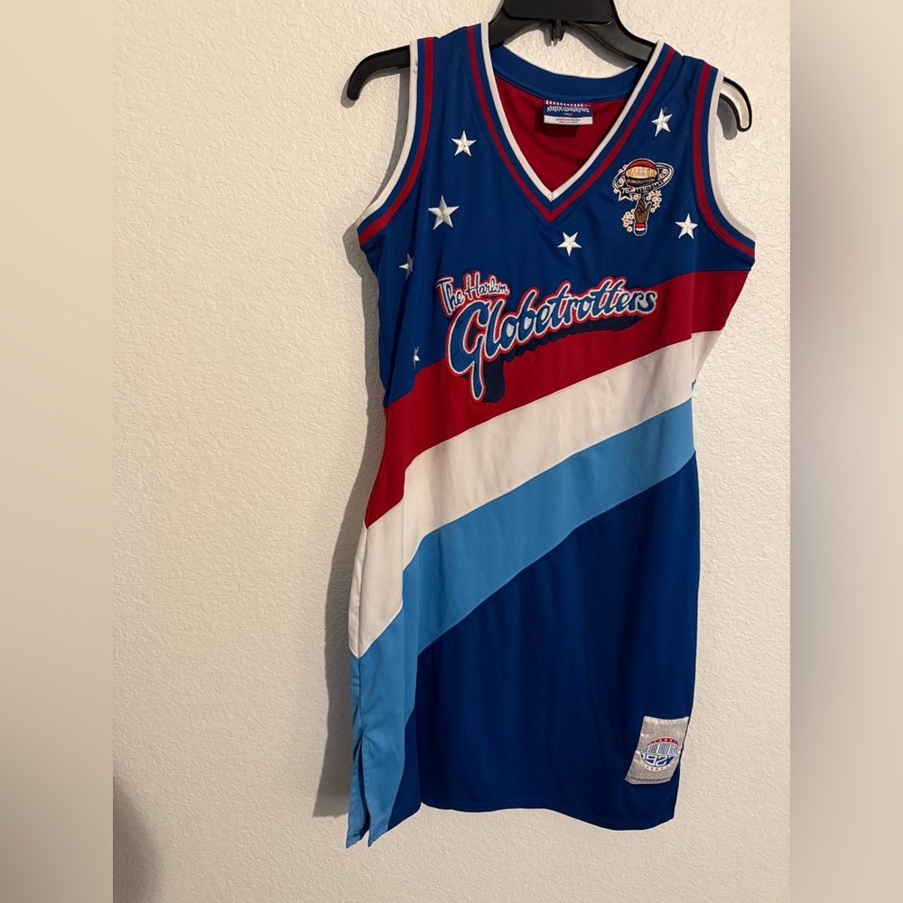 Harlem GlobetrottersTrotters Blue and Red Embroidered Dress